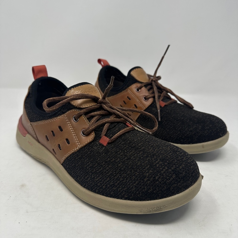 Rockport Works TRUFLEX RK460 Men’s 8 Wide EUC Grey and Tan Safety Shoe